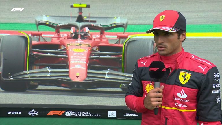 Carlos Sainz saldrá primero en Bélgica a pesar de la «pole» de Max Verstappen