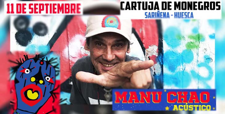 Manu Chao se suma al Festival SoNna Huesca con un concierto en la Cartuja de los Monegros el 11 de septiembre