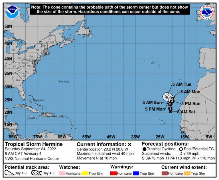 Alerta máxima en Canarias por la tormenta tropical Hermine