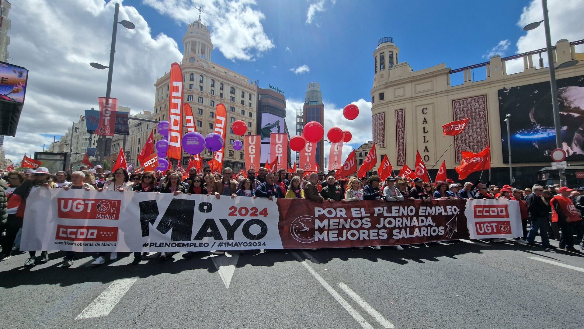 La reducción de la jornada laboral, una de las reivindicaciones del Día del Trabajador