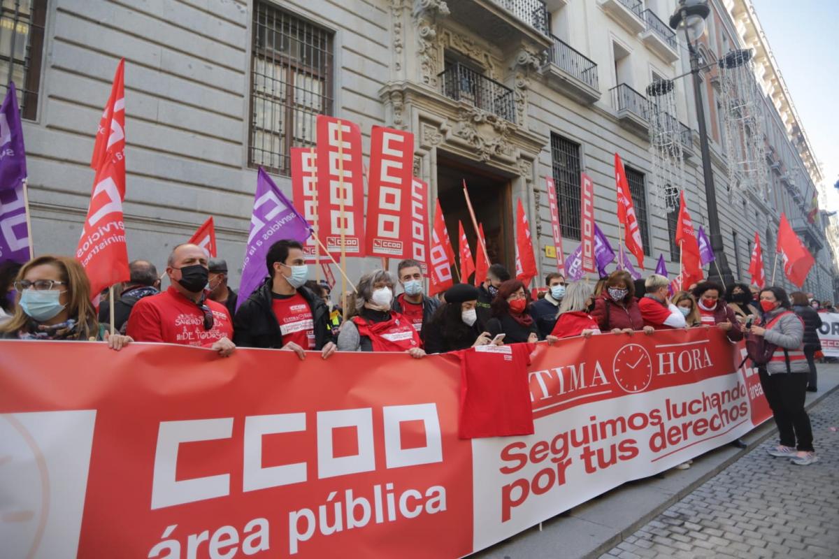 Manifestación De Ccoo Por La Reducción De La Jornada Laboral