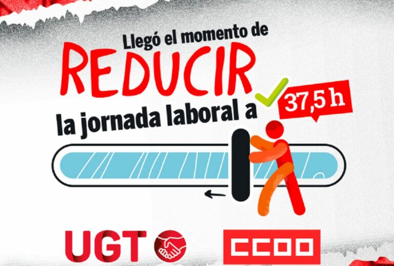 UGT y CCOO organizan movilizaciones para exigir la reducción de la jornada laboral a 37,5 horas