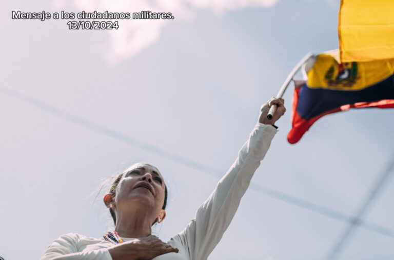 Los militares venezolanos recibieron nuevo llamamiento de María Corina Machado