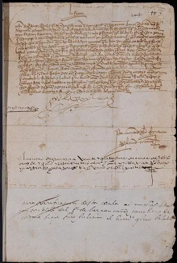 Carta Isabel I Informando Muerte Enrique Iv