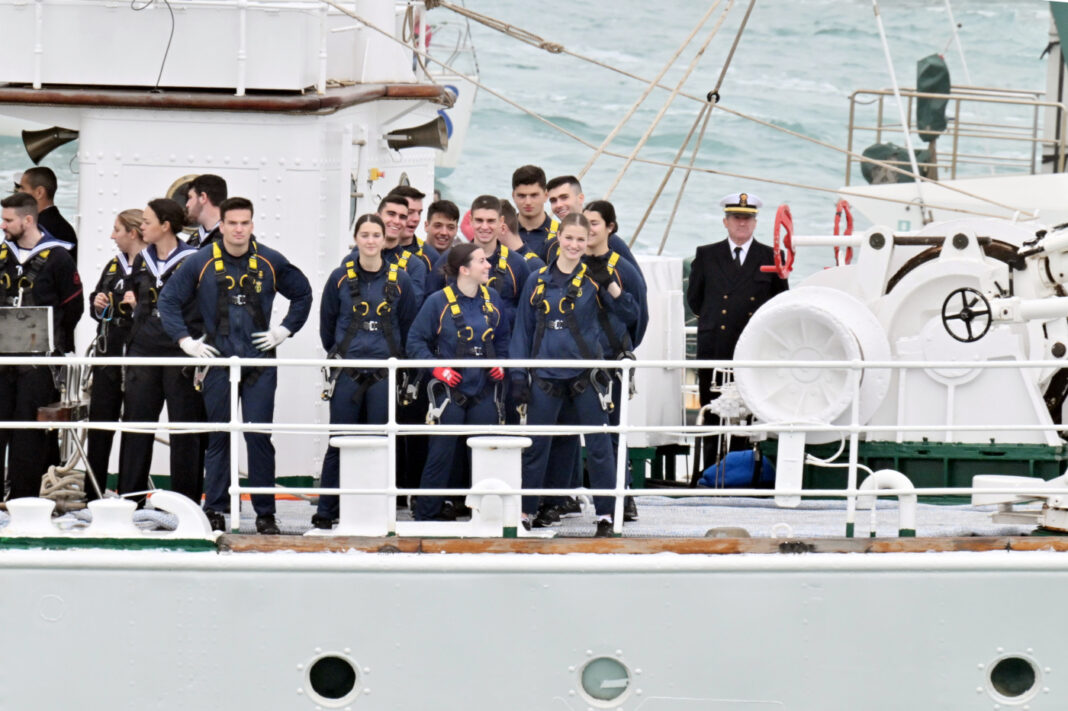 La princesa Leonor en su travesía con el buque Elcano. Imagen: Casa Real