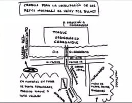 El Croquis En El Que Román Detalla La Localización De Los Restos De Su Pareja